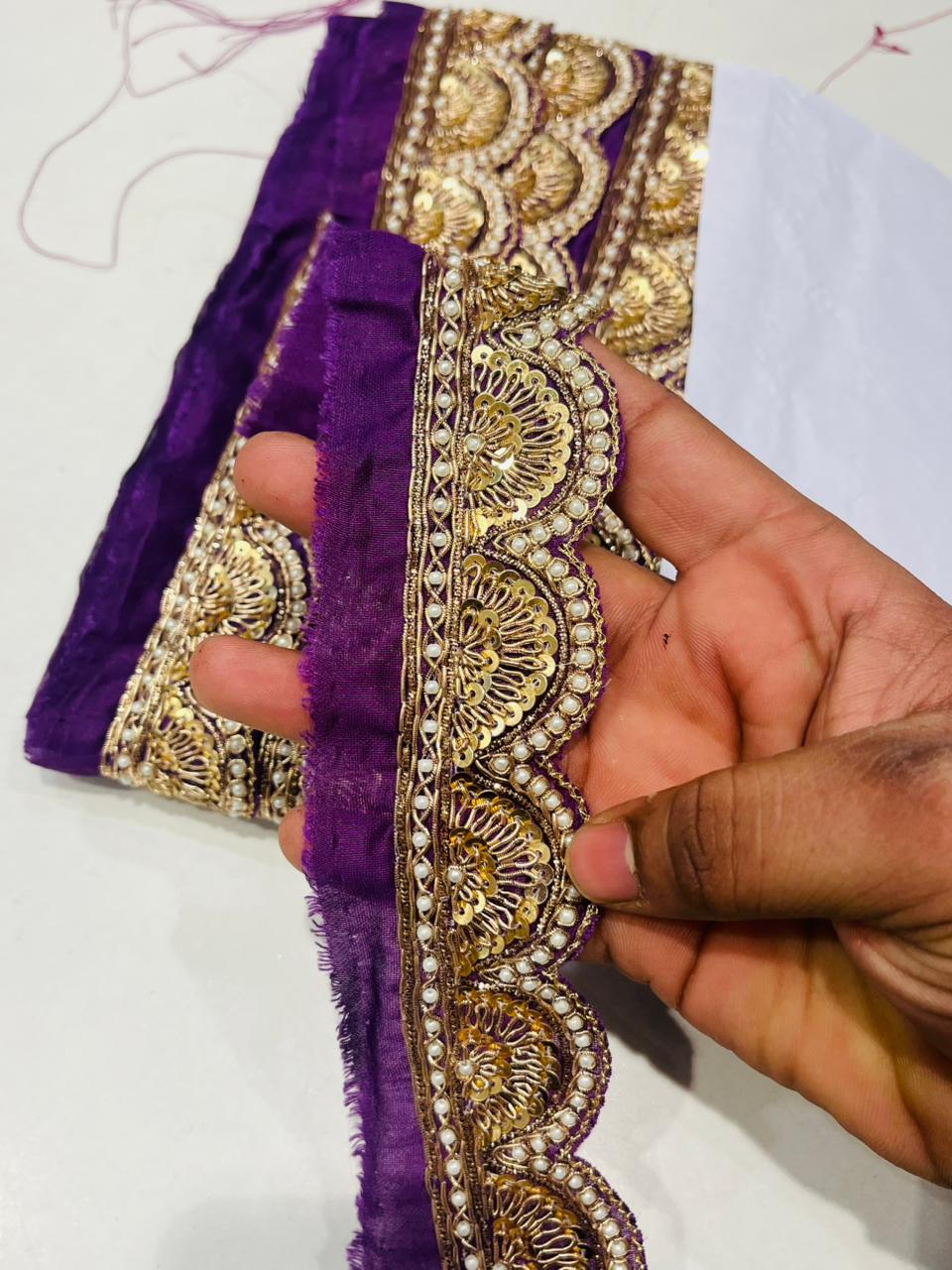 K.R KASAT - Purple Colour Lace